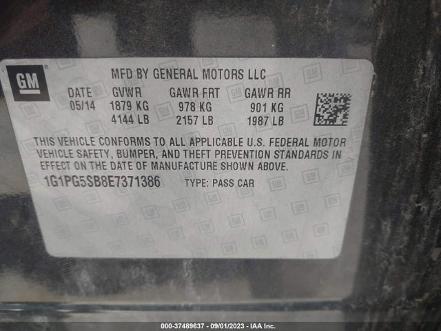 Chevrolet CRUZE LTZ 2014 1G1PG5SB8E7371386 Image 9