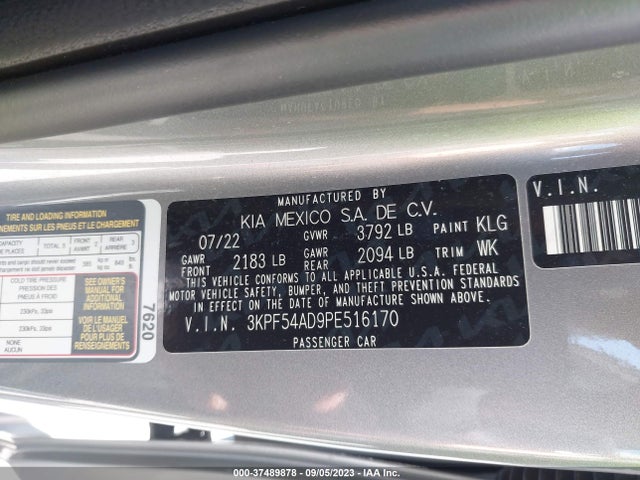KIA Forte Gt-line 2023 3KPF54AD9PE516170 Image 9