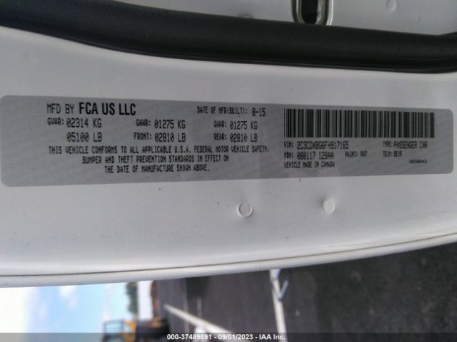 2C3CDXBG6FH917165 Dodge Charger Se