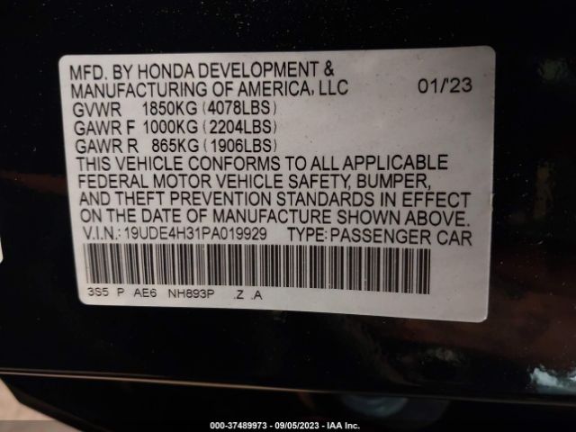 19UDE4H31PA019929 Acura Integra A-spec