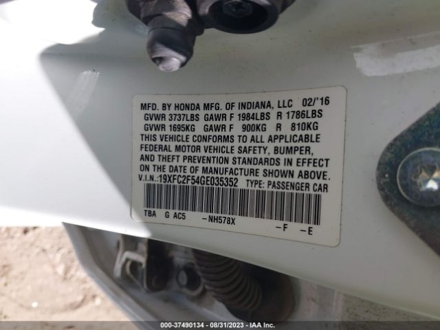 19XFC2F54GE035352 Honda Civic Lx