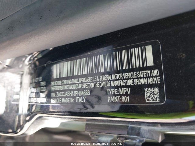 2018 JEEP RENEGADE LATITUDE VIN: ZACCJABH1JPH84686