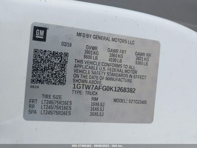 1GTW7AFG0K1268382 GMC SAVANA CARGO VAN