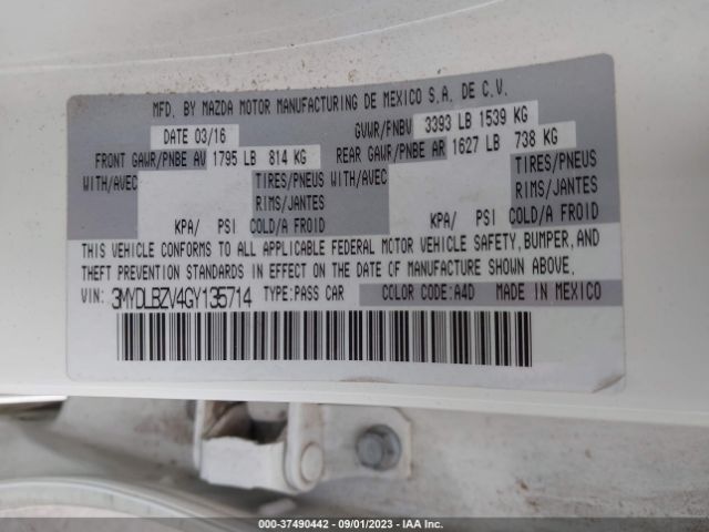 3MYDLBZV4GY135714 Scion IA