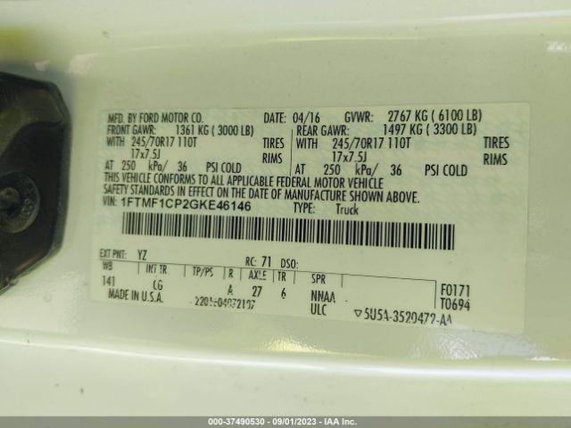 1FTMF1CP2GKE46146 Ford F-150 Xl/xlt
