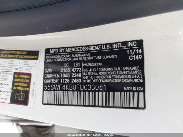 55SWF4KB8FU033061 Mercedes-Benz C-class C 300