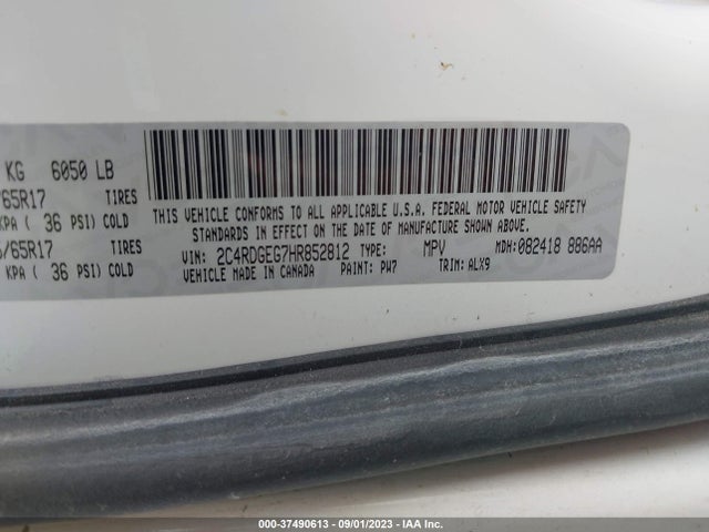 Dodge Grand Caravan Gt 2017 2C4RDGEG7HR852812 Image 9