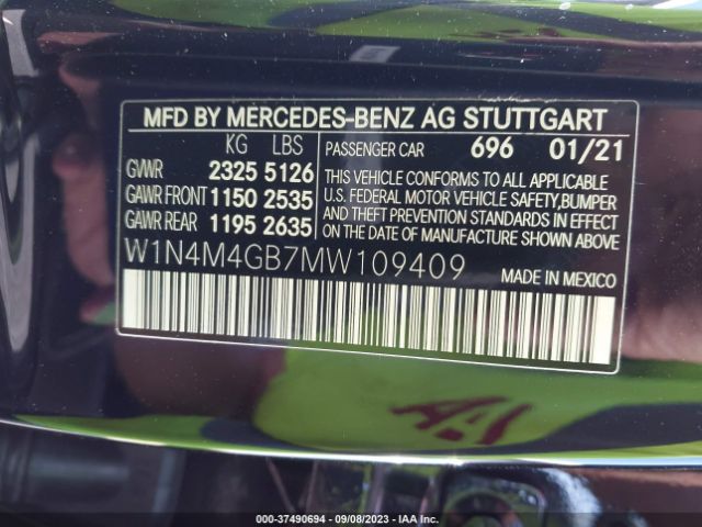 2021 MERCEDES-BENZ GLB W1N4M4GB7MW109409 Photo 8