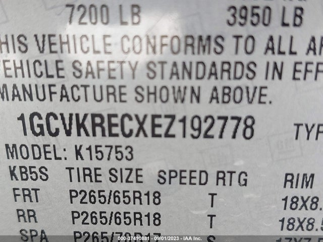 Chevrolet Silverado 1500 2lt 2014 1GCVKRECXEZ192778 Image 8