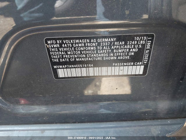 WVWAP7AN4EE516164 Volkswagen CC SPORT
