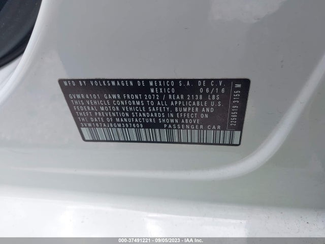3VW167AJ8GM397609 Volkswagen Jetta Sedan 1.4t S