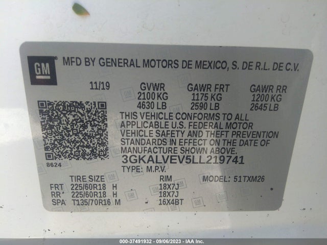 GMC Terrain Slt 2020 3GKALVEV5LL219741 Image 9