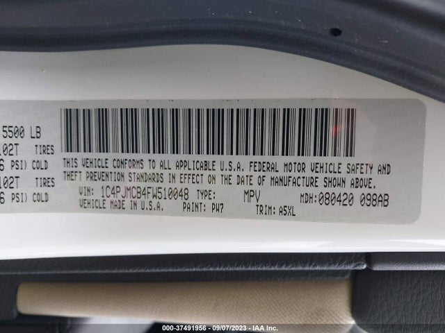 1C4PJMCB4FW510048 Jeep Cherokee Latitude