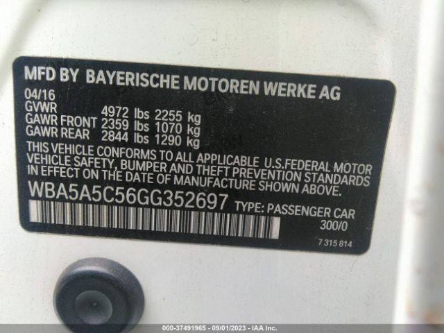 WBA5A5C56GG352697 BMW 5 Series 528i