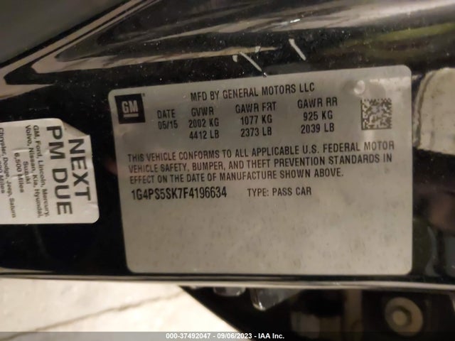 1G4PS5SK7F4196634 Buick Verano Leather Group