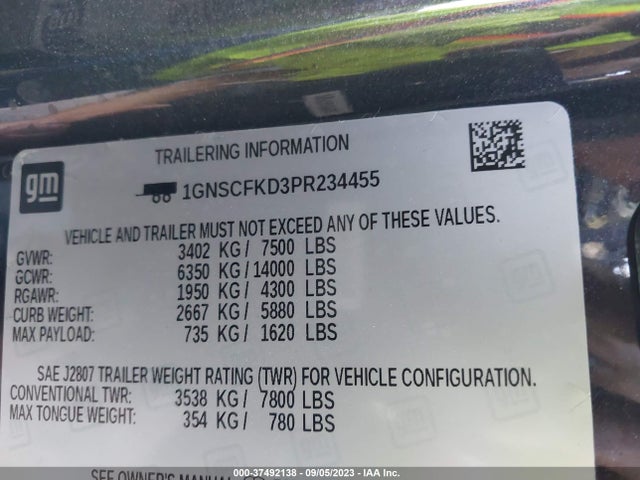 Chevrolet Suburban Premier 2023 1GNSCFKD3PR234455 Image 9
