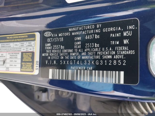 5XXGT4L33KG312852 KIA Optima Lx