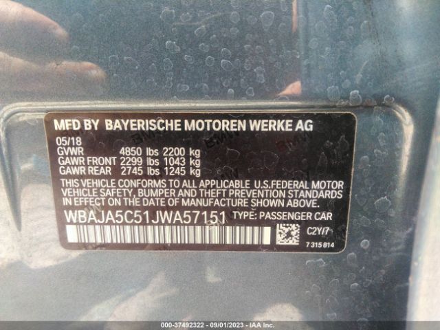 WBAJA5C51JWA57151 BMW 5 Series 530i