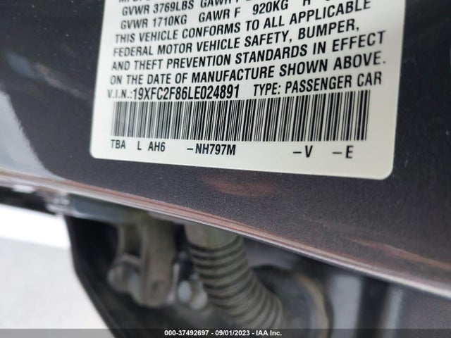 Honda Civic Sport 2020 19XFC2F86LE024891 Image 9