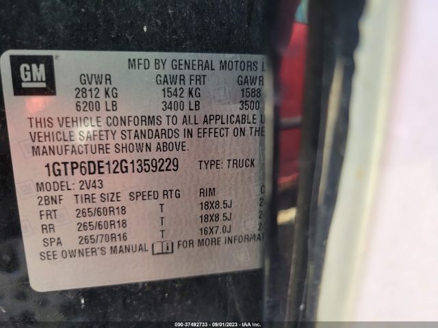 1GTP6DE12G1359229 GMC Canyon 4wd Slt