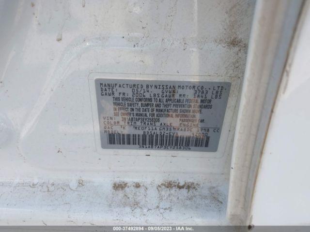 Nissan SENTRA SV 2014 3N1AB7AP3EY258306 Image 10