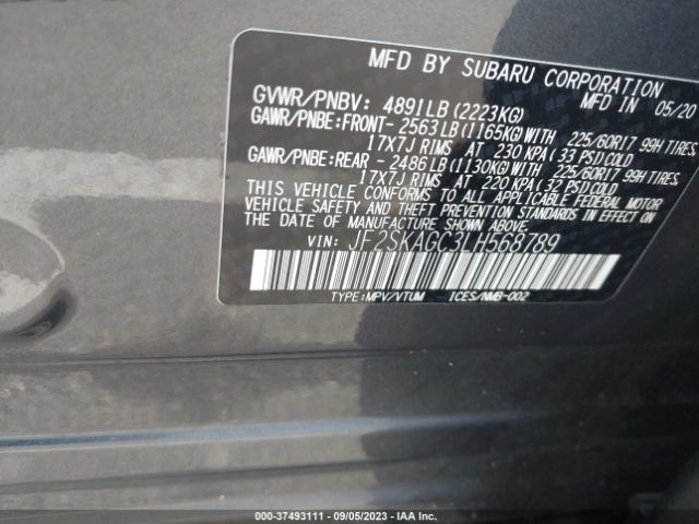 JF2SKAGC3LH568789 Subaru Forester Premium