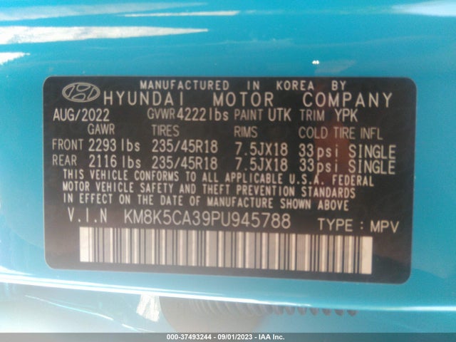 Hyundai Kona Limited 2023 KM8K5CA39PU945788 Image 9