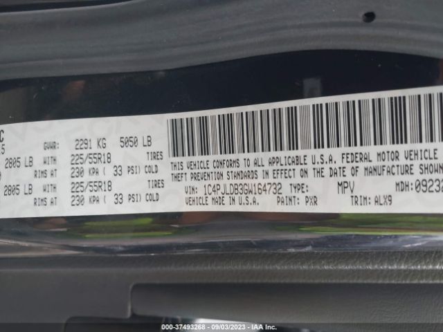 1C4PJLDB3GW164732 Jeep Cherokee Limited