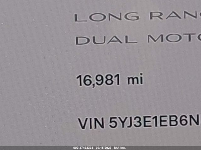 5YJ3E1EB6NF278649 Tesla Model 3 Long Range