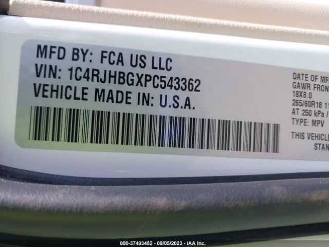 1C4RJHBGXPC543362 Jeep Grand Cherokee Limited