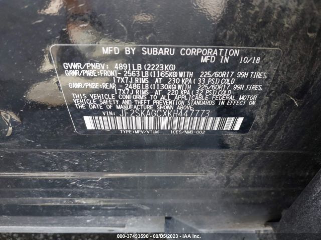 JF2SKAGCXKH447773 Subaru Forester Premium