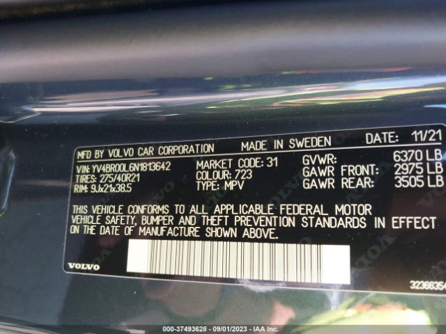 YV4BR00L6N1813642 Volvo Xc90 Recharge Inscription