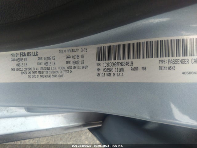 1C3CCCAB0FN684019 Chrysler 200 Limited
