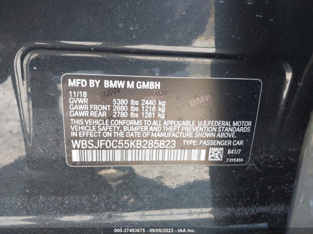 BMW M5 2019 WBSJF0C55KB285823 Image 9
