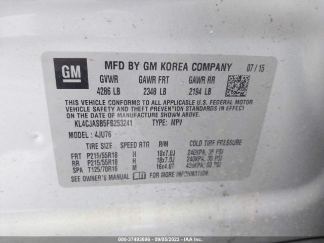 KL4CJASB5FB253241 Buick Encore