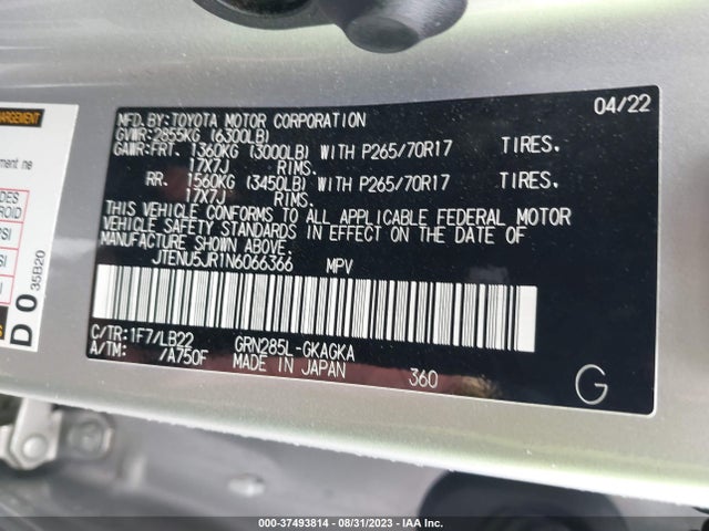 Toyota 4runner Sr5 Premium 2022 JTENU5JR1N6066366 Image 15