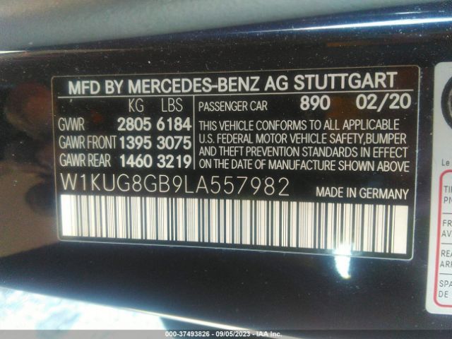 W1KUG8GB9LA557982 Mercedes-Benz S-class S 560