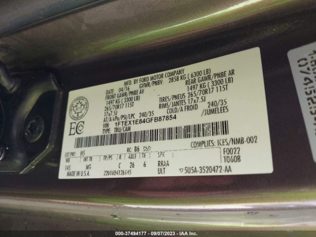 1FTEX1E84GFB87854 Ford F-150 Xlt/xl