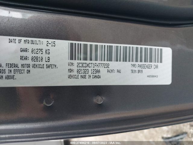 2C3CDXCT1FH777232 Dodge Charger Rt