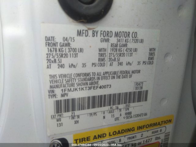 1FMJK1KT3FEF40073 Ford Expedition El Limited