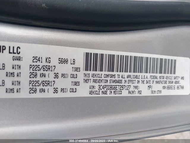 3C4PDDBG6ET297127 Dodge Journey Sxt