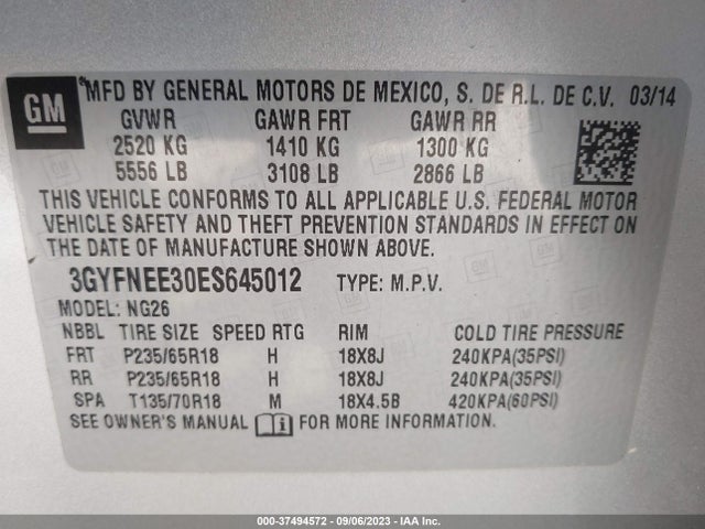 Cadillac Srx Luxury Collection 2014 3GYFNEE30ES645012 Image 9