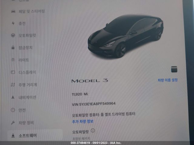5YJ3E1EA8PF549964 Tesla MODEL 3