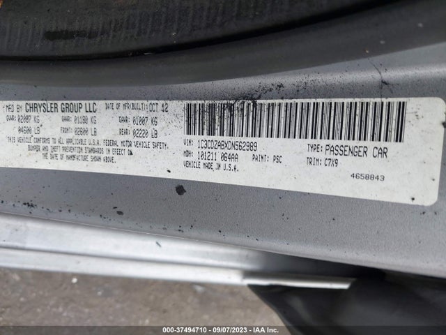 2013 DODGE AVENGER SE VIN: 1C3CDZABXDN562989
