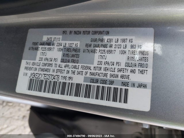 Mazda Cx-5 Touring 2014 JM3KE2CY7E0370478 Image 9
