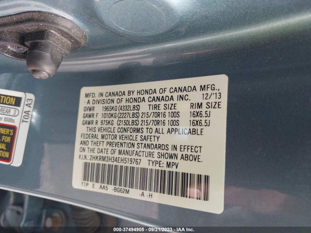 Honda CR-V LX 2014 2HKRM3H34EH519767 Image 9