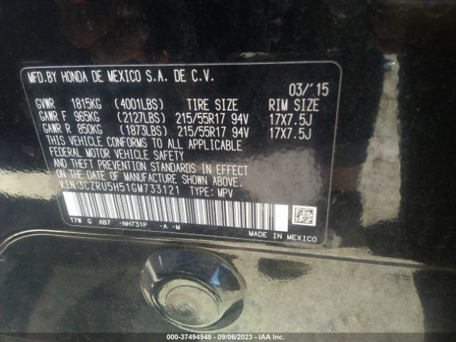 3CZRU5H51GM733121 Honda HR-V EX