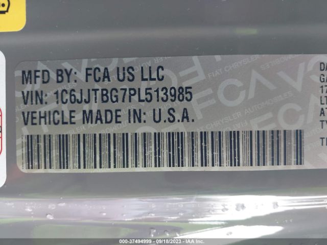 1C6JJTBG7PL513985 Jeep Gladiator Rubicon
