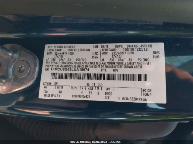 1FMCU9G69LUA18974 Ford ESCAPE SE