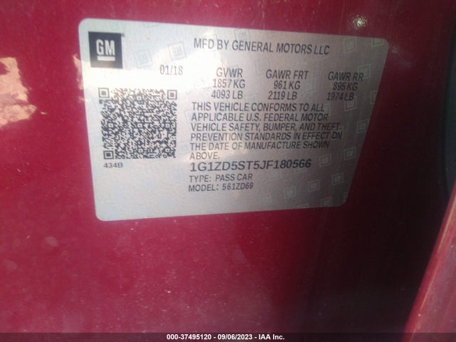 Chevrolet MALIBU LT 2018 1G1ZD5ST5JF180566 Image 9